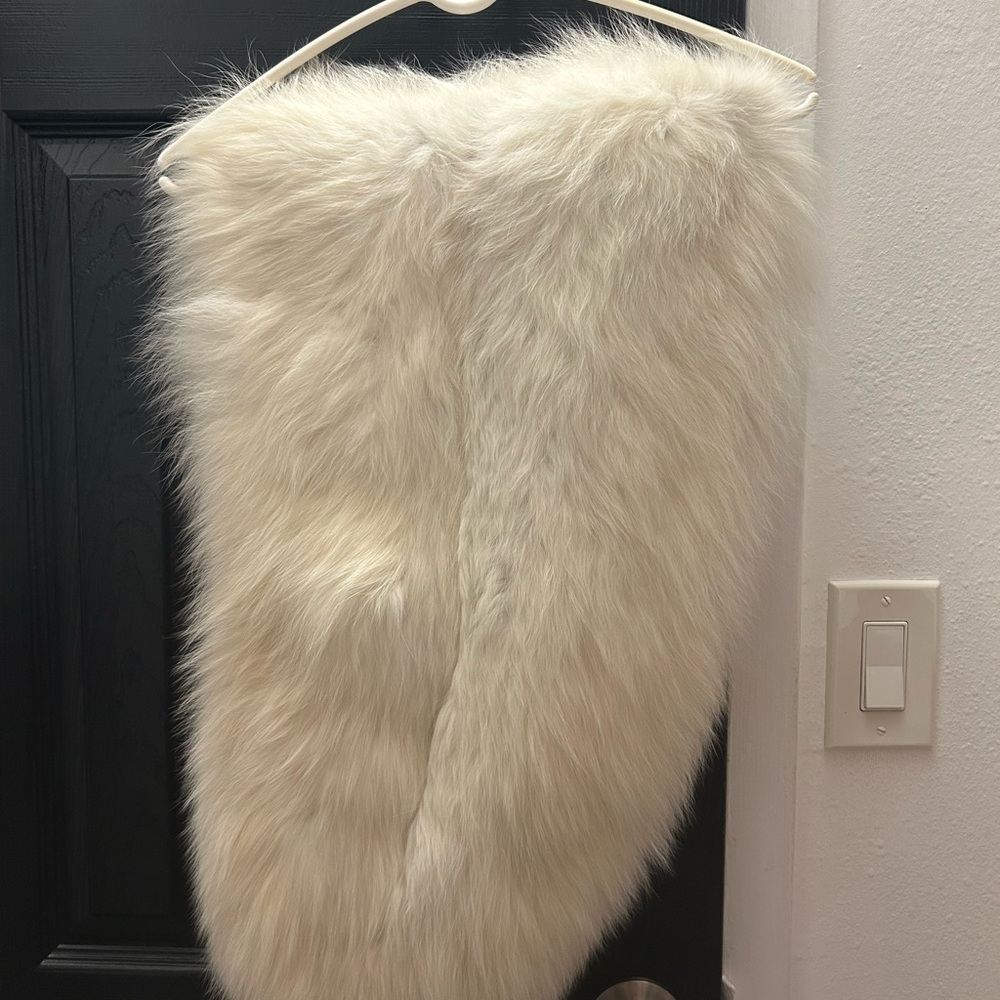 Luxurious Vintage Real White Fox Fur Stole